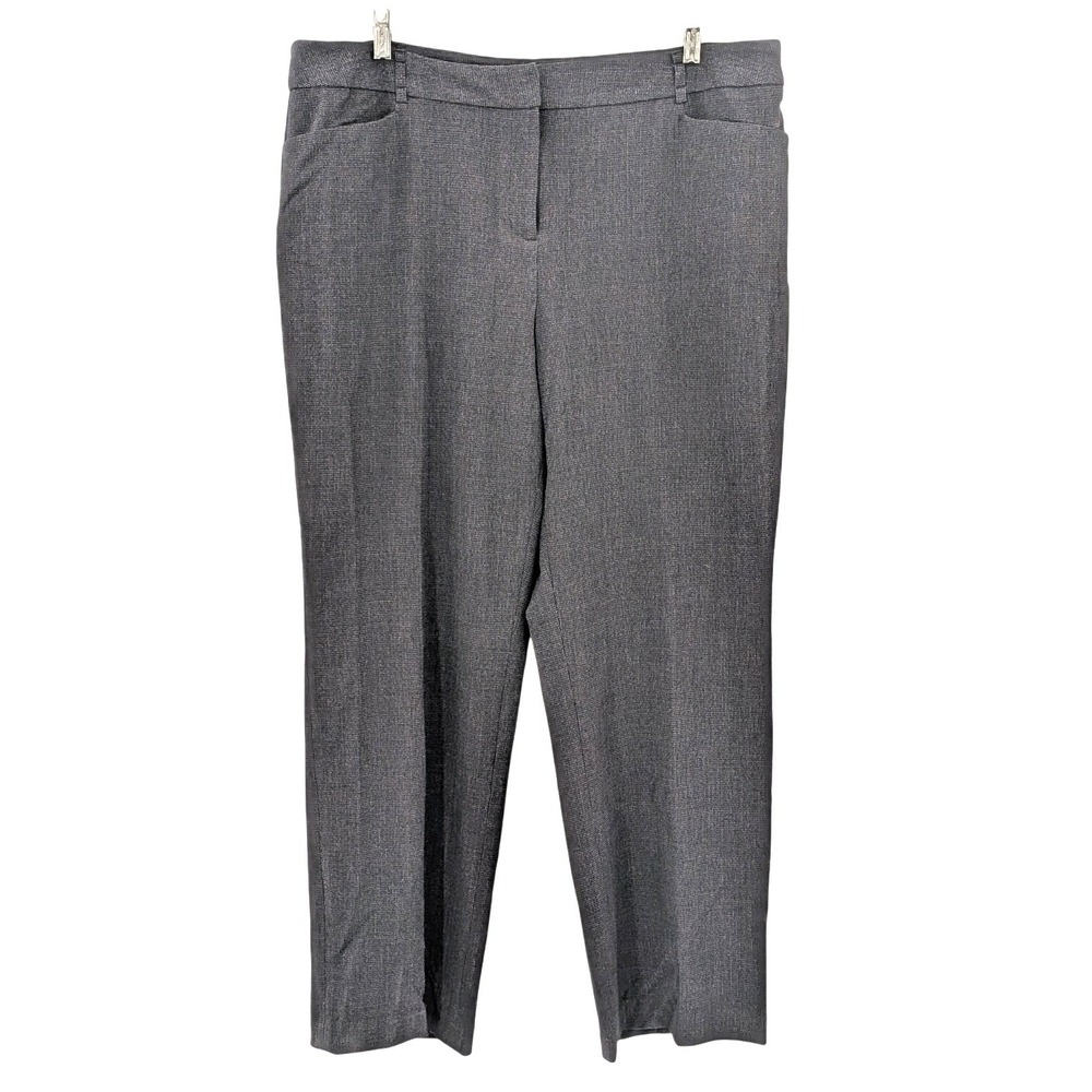 Style & Co Straight Leg Dress Pants 18W Gray Stretch Career Work